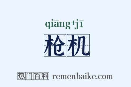 枪机是什么意思的图片